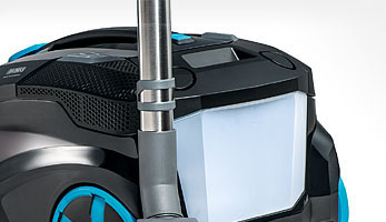 Моющий пылесос THOMAS DryBOX Amfibia, удобное крепление телескопической всасывающей трубы из нержавеющей стали на корпусе 