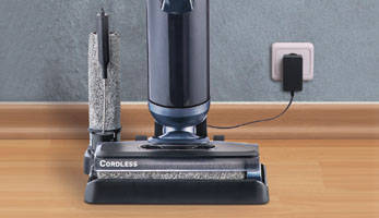 Моющий аккумуляторный пылесос AquaFloorCleaner Cordless Plus, удобное хранение на станции и быстрая зарядка