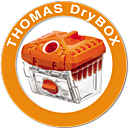 Знак циклонного фильтра THOMAS DryBOX, контейнер драйбокса в оранжевом кружке