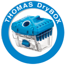 Знак циклонного фильтра THOMAS DryBOX, драйбокс с голубой крышкой в голубом круге