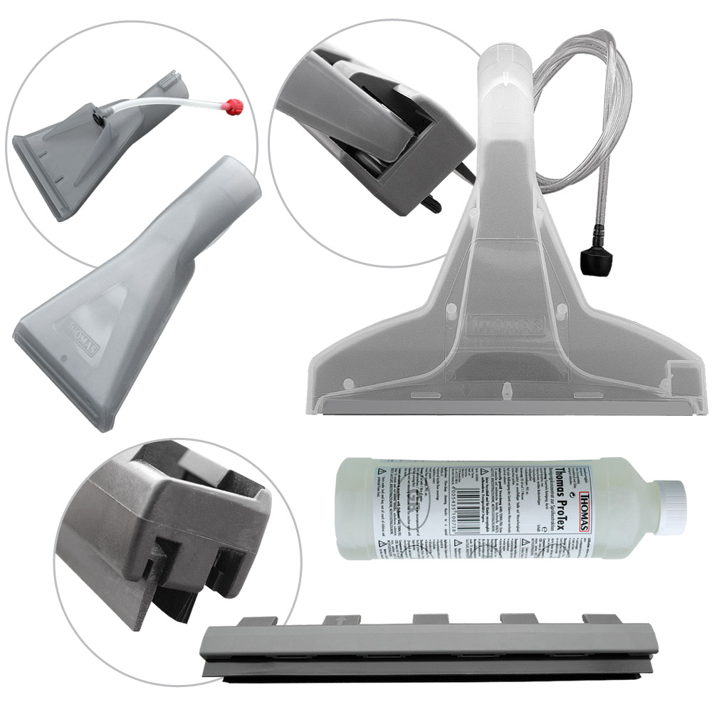 Моющий пылесос THOMAS Twin XT, насадки для влажной уборки ковров, твердого пола, мебели и моющий концентрат ProTex  