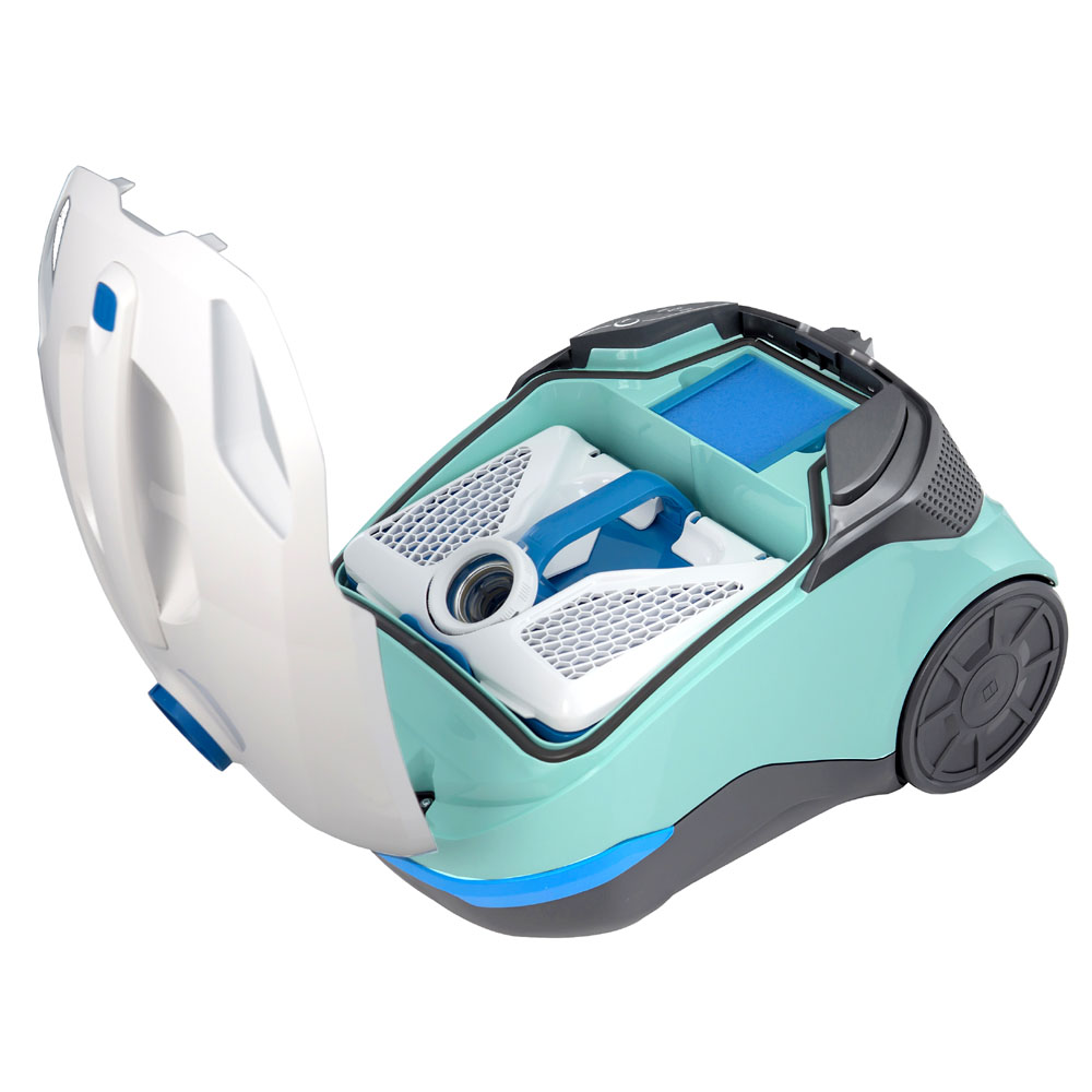 Безмешковый пылесос Perfect Air Feel Fresh X3 с открытой крышкой и водяным фильтром AquaBOX