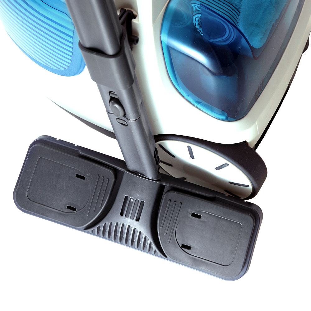 Пароочиститель THOMAS Vaporo Buggy, удобное крепление трубы с насадкой к корпусу во время парковки