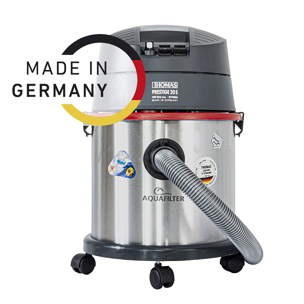 THOMAS Prestige 20S Aquafilter, моющий пылесос с аквафильтром, сделано в Германии, корпус из нержавеющей стали