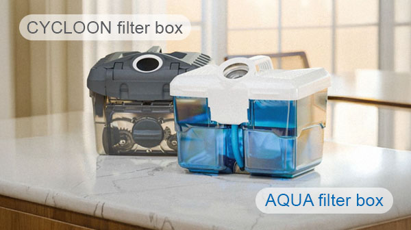 Система фильтрации THOMAS CYCLOON filter box для быстрой и гигиеничной уборки и AQUA filter box для очистки воздуха